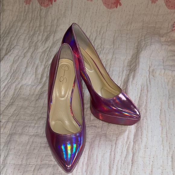 Jessica Simpson Shoes - Jessica Simpson Iridescent Purple Heels